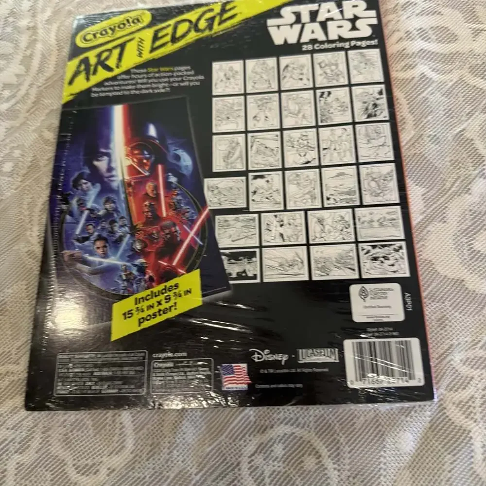 Crayola Art With Edge - Star Wars Coloring Book - 28 Pages & Poster Brand New